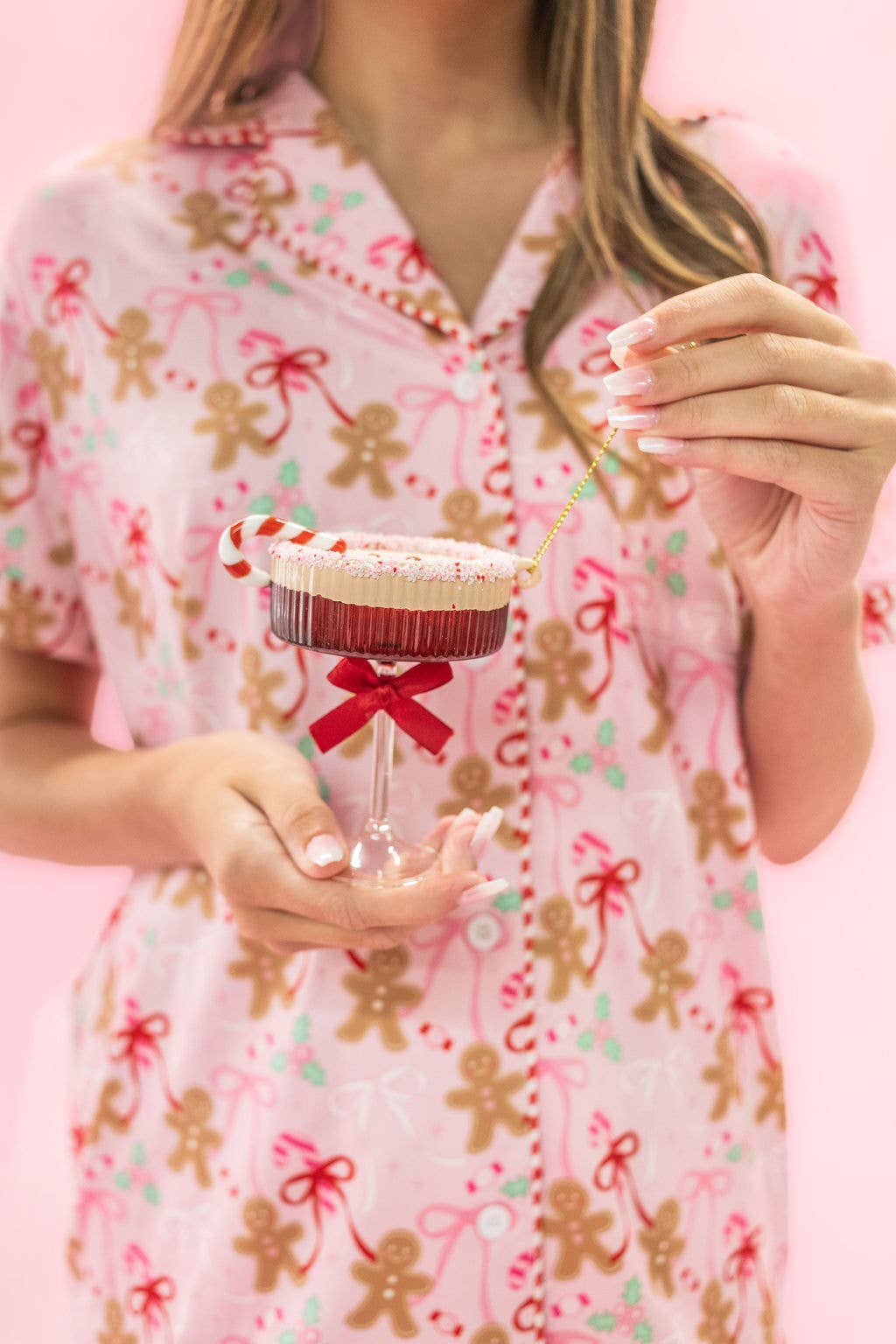 Peppermint Espresso Sleigh-tini - Martini Ornament