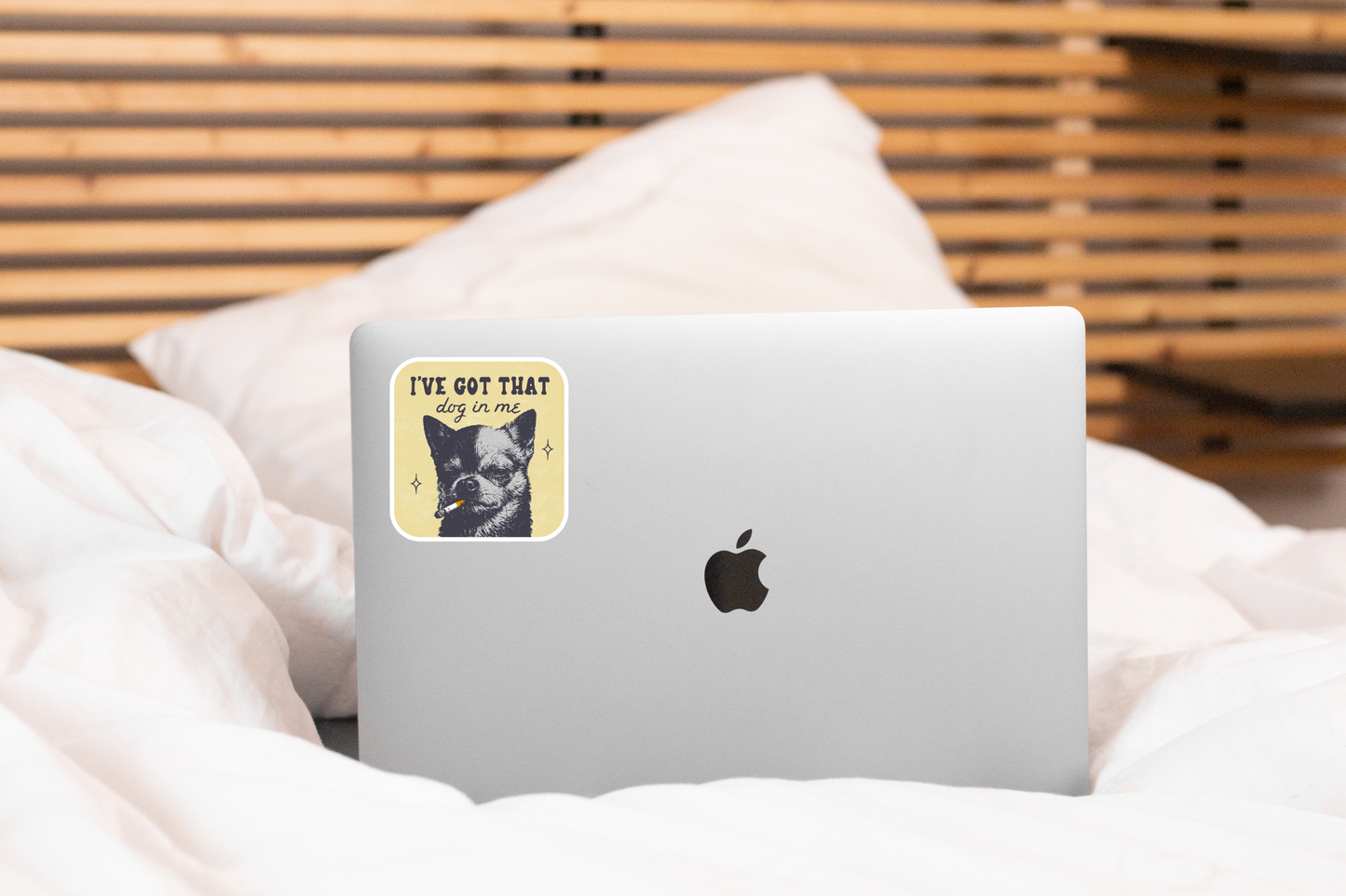 I've Got That Dog in Me Sticker - chihuahua, smoking, funny