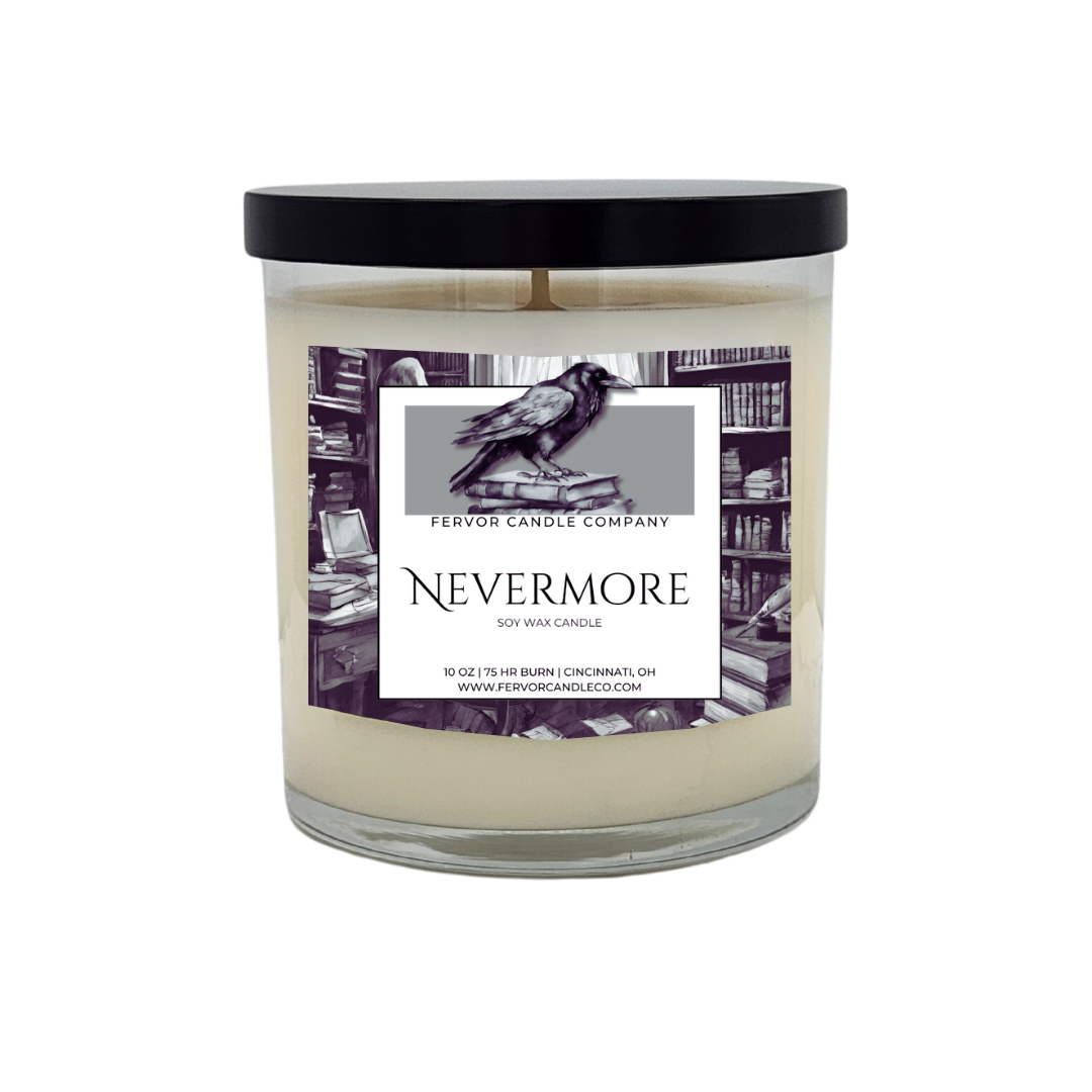 Nevermore 10oz Soy Wax Book Inspired Candle
