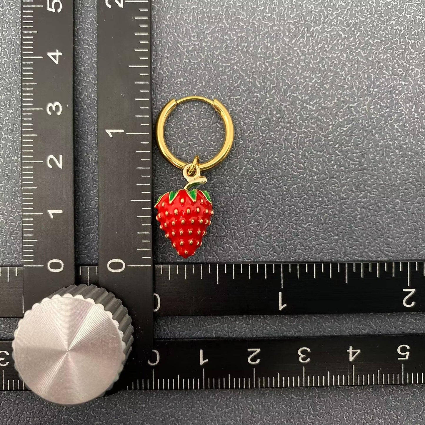 Strawberry Huggie Earrings