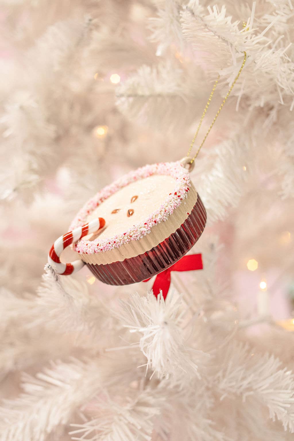 Peppermint Espresso Sleigh-tini - Martini Ornament