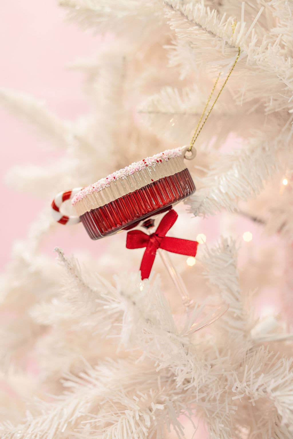 Peppermint Espresso Sleigh-tini - Martini Ornament