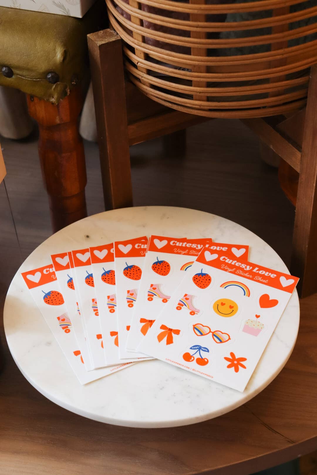 Cutesy Love Vinyl Sticker Sheet