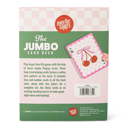 Jumbo Cherry Playing Cards