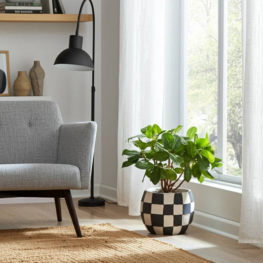Checkered Planter 8”
