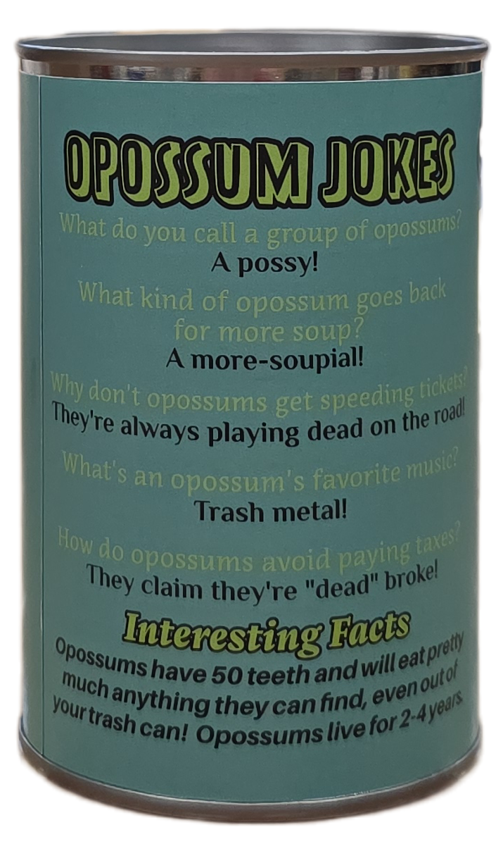 Oliver the Canned Opossum | Stuffed Animal Plush