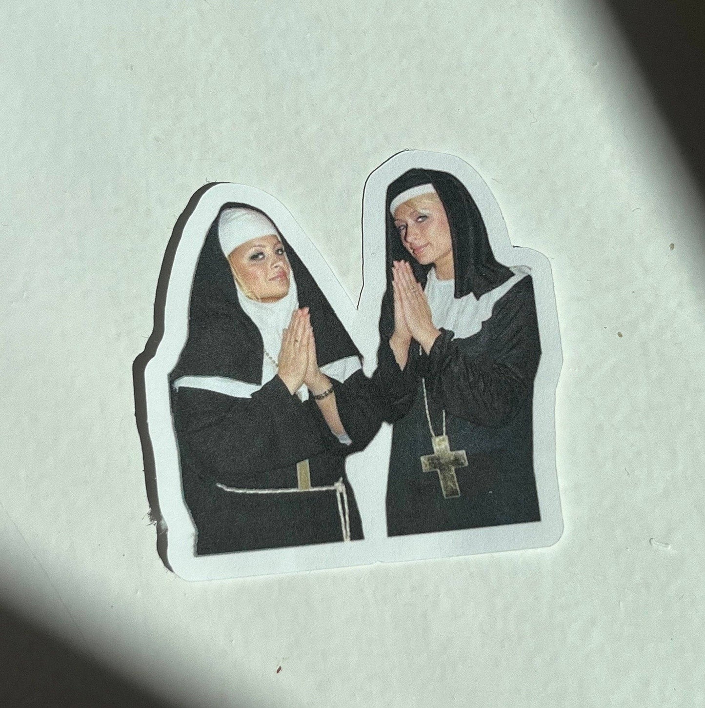 Paris Hilton & Nicole Richie Nun Kiss Sticker