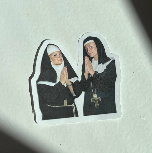 Paris Hilton & Nicole Richie Nun Kiss Sticker