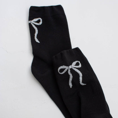 Women's Holiday Ribbon Bow Casual Socks