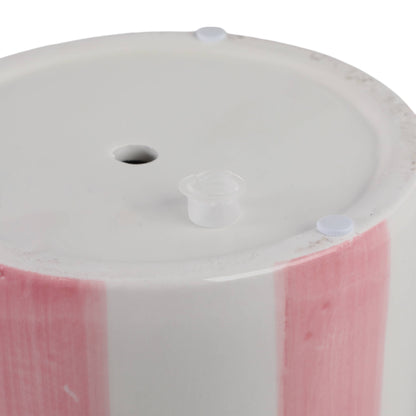 Pink Ceramic Striped Scallop Planter 6”