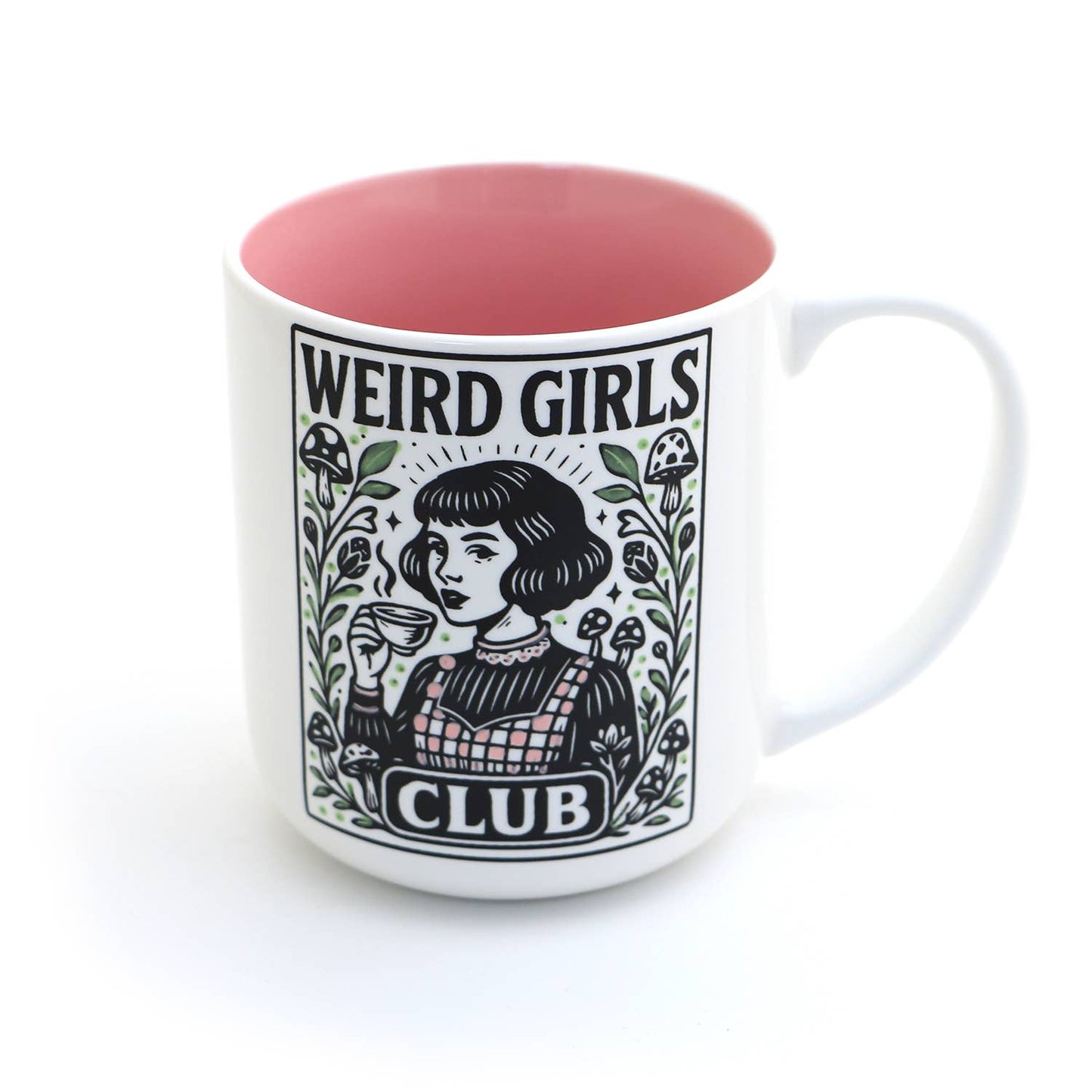 Weird Girls Club mug, reading books, Funny gift for reader