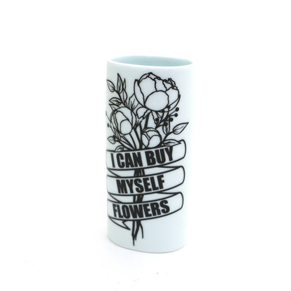 Buy Your Own Flowers vase, Oval bud vase