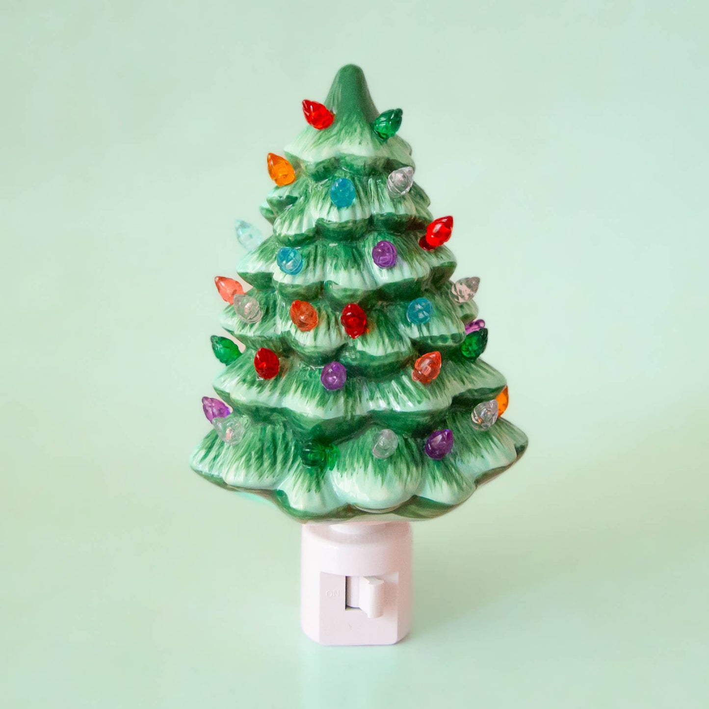 Vintage Tree Night Light | Green | Christmas Holiday