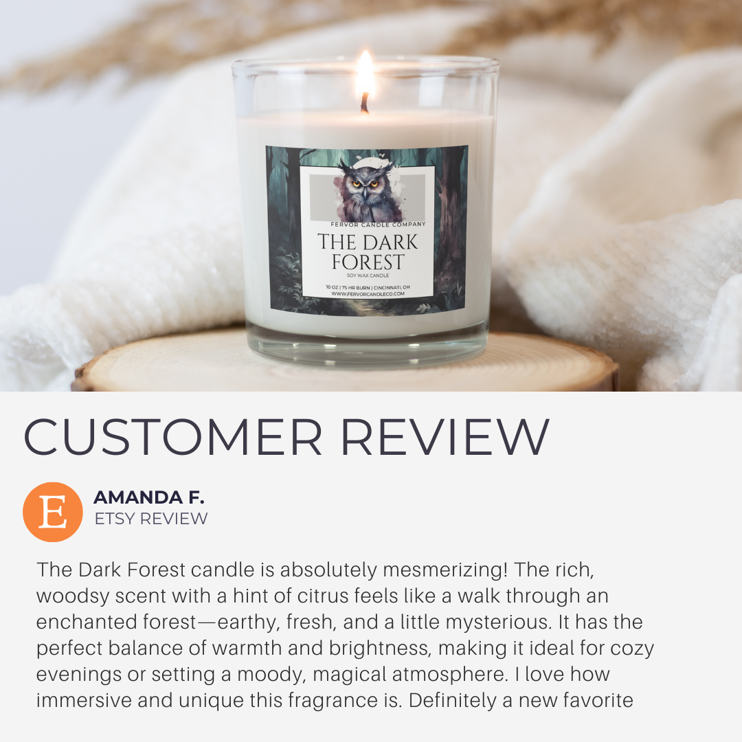 The Dark Forest 10oz Soy Wax Book Inspired Candle