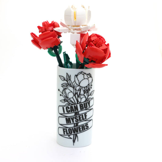 Buy Your Own Flowers vase, Oval bud vase