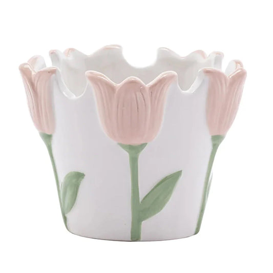 Pink Tulip Planter