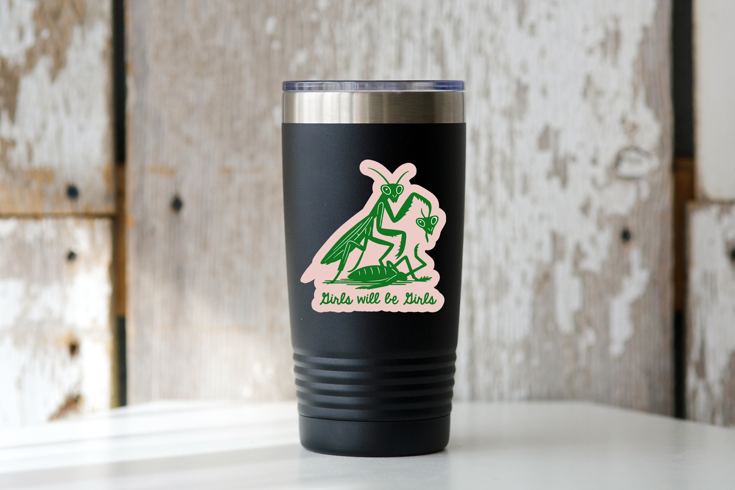 Girls Will Be Girls Sticker - feminist, women, pink, cute