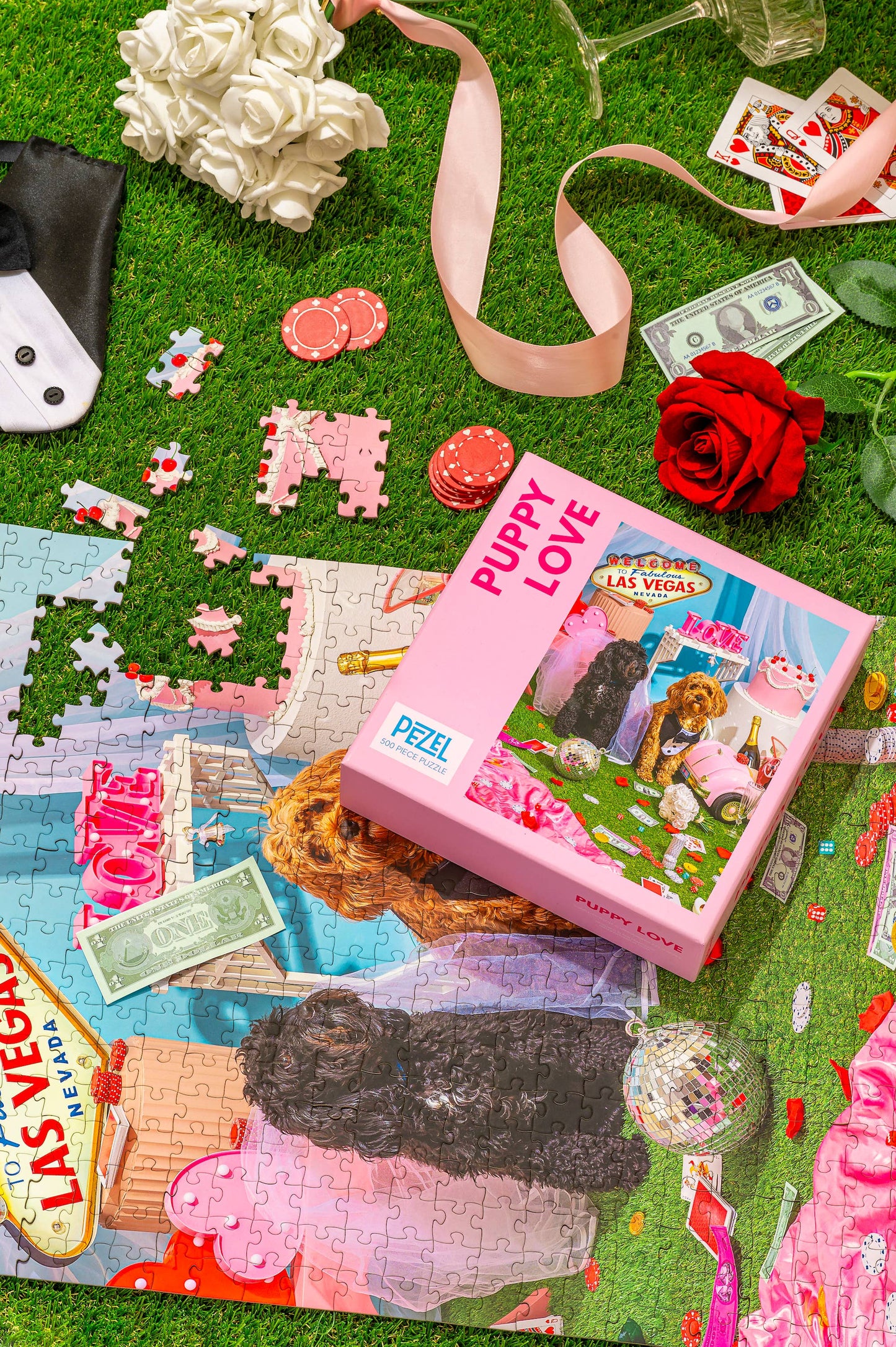💗 Puppy Love 💗 | 500 Piece Jigsaw Puzzle w/ Canvas Bag