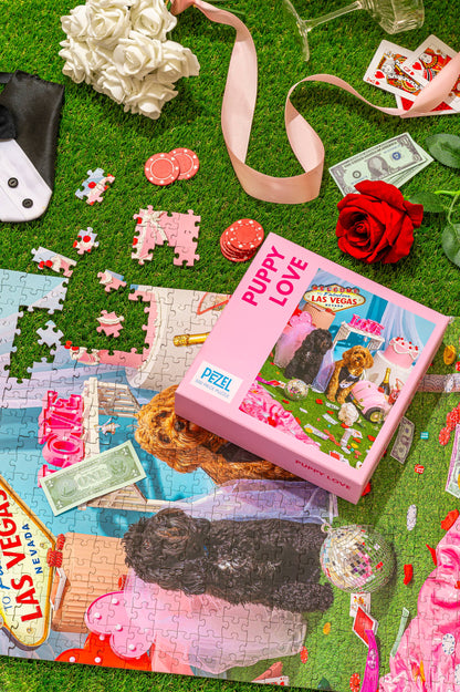 💗 Puppy Love 💗 | 500 Piece Jigsaw Puzzle w/ Canvas Bag