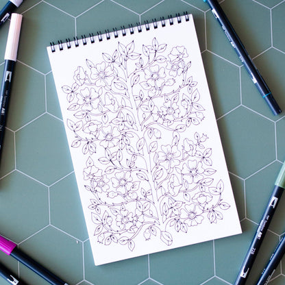 Cottage Garden Premium Coloring Book