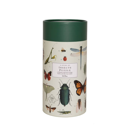 Insects Puzzle – 500 Pc Tube with Vintage Illustrations