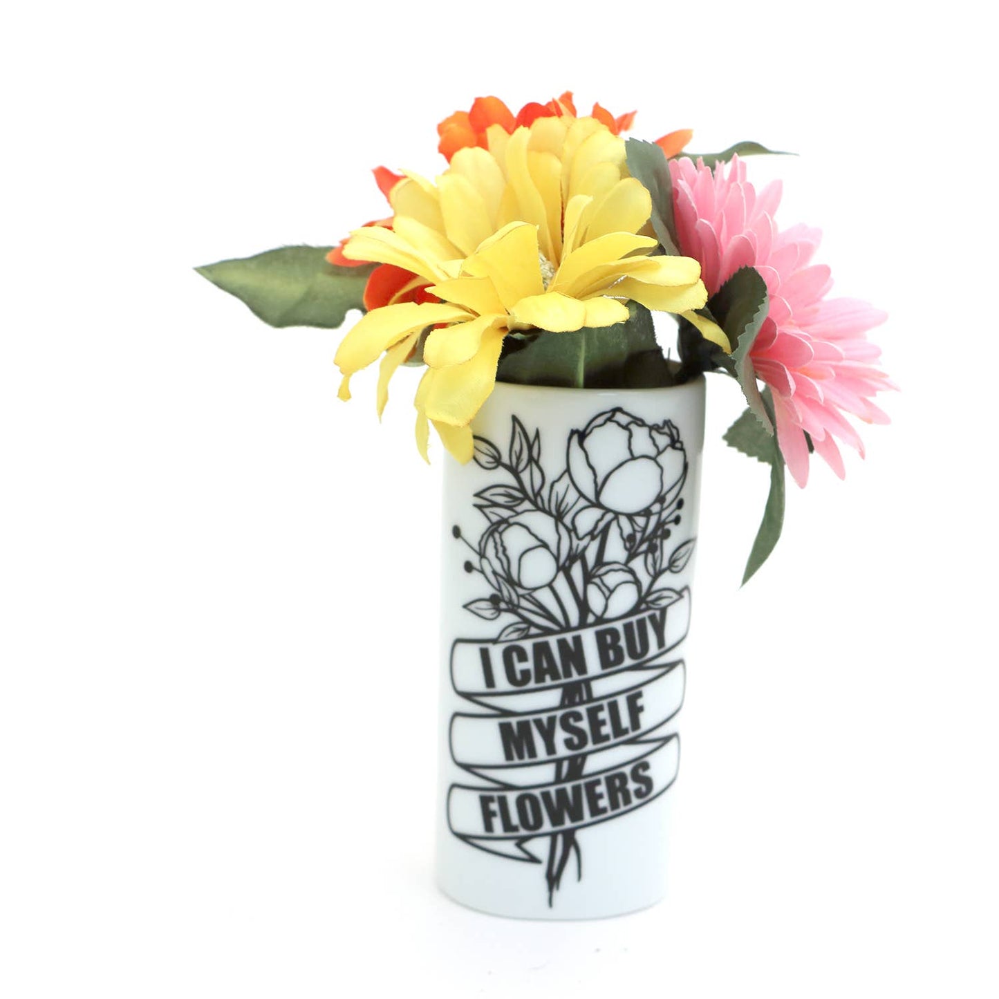 Buy Your Own Flowers vase, Oval bud vase