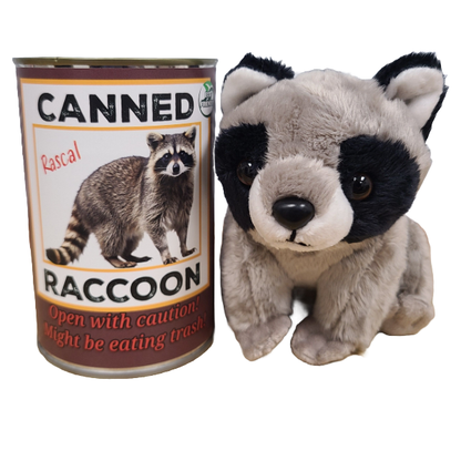 Canned Raccoon | Stuffed Animal Plush