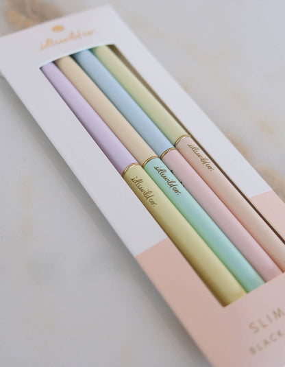 Slim Pens Set of Four | Duo-Tone Pastels