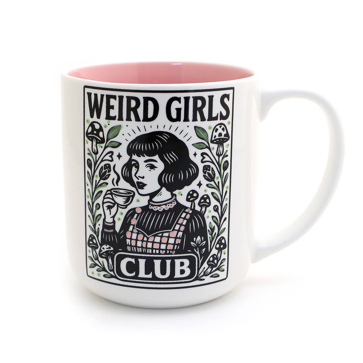 Weird Girls Club mug, reading books, Funny gift for reader