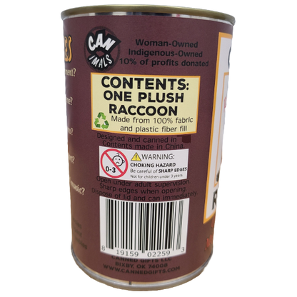 Canned Raccoon | Stuffed Animal Plush