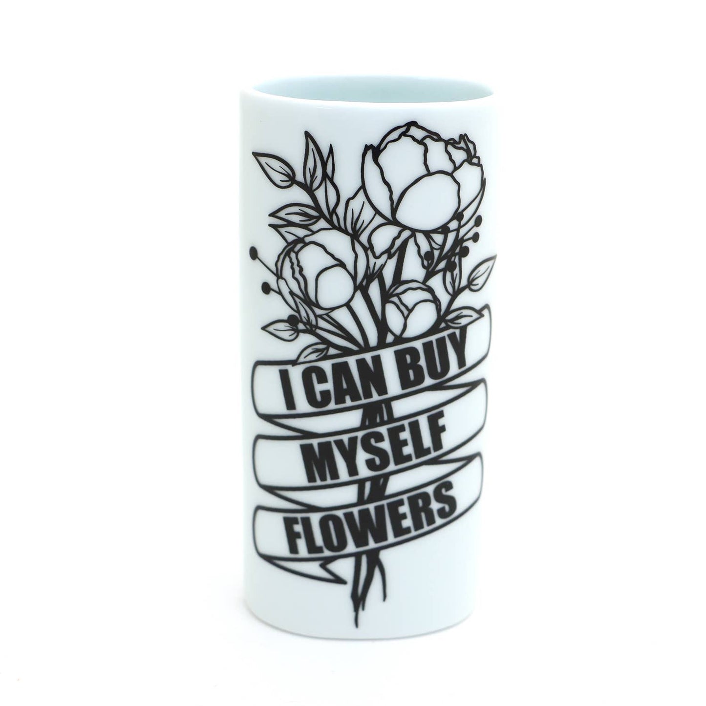 Buy Your Own Flowers vase, Oval bud vase
