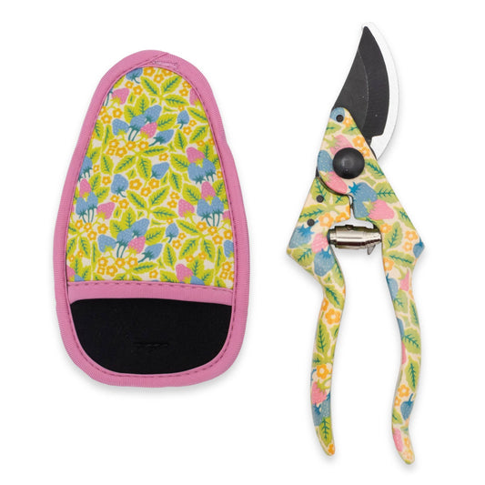 Willow and Belle Secateurs With Pouch – Strawberries Design